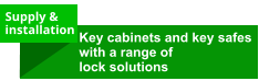 Supply &  installation Key cabinets and key safes with a range of lock solutions
