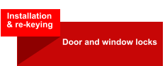 Installation  & re-keying Door and window locks